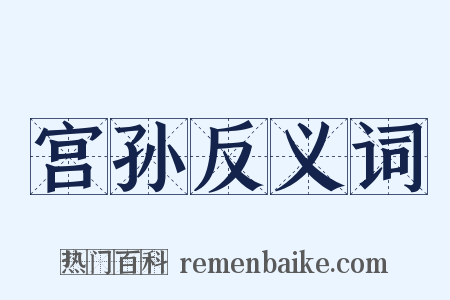 宫孙反义词是什么意思的图片